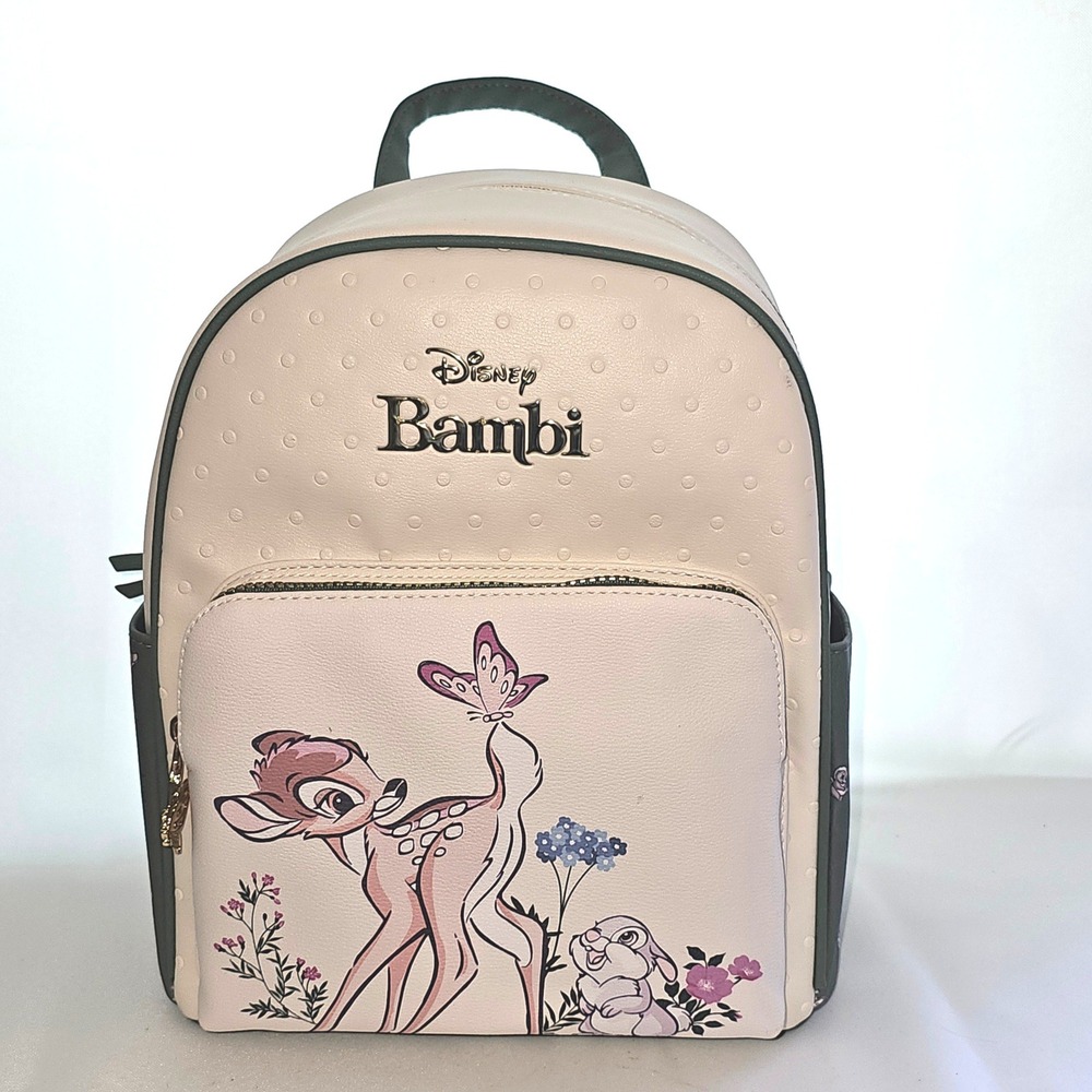 Disney Bambi & Thumper Faux Leather Medium Size Backpack Disney X Primark - New